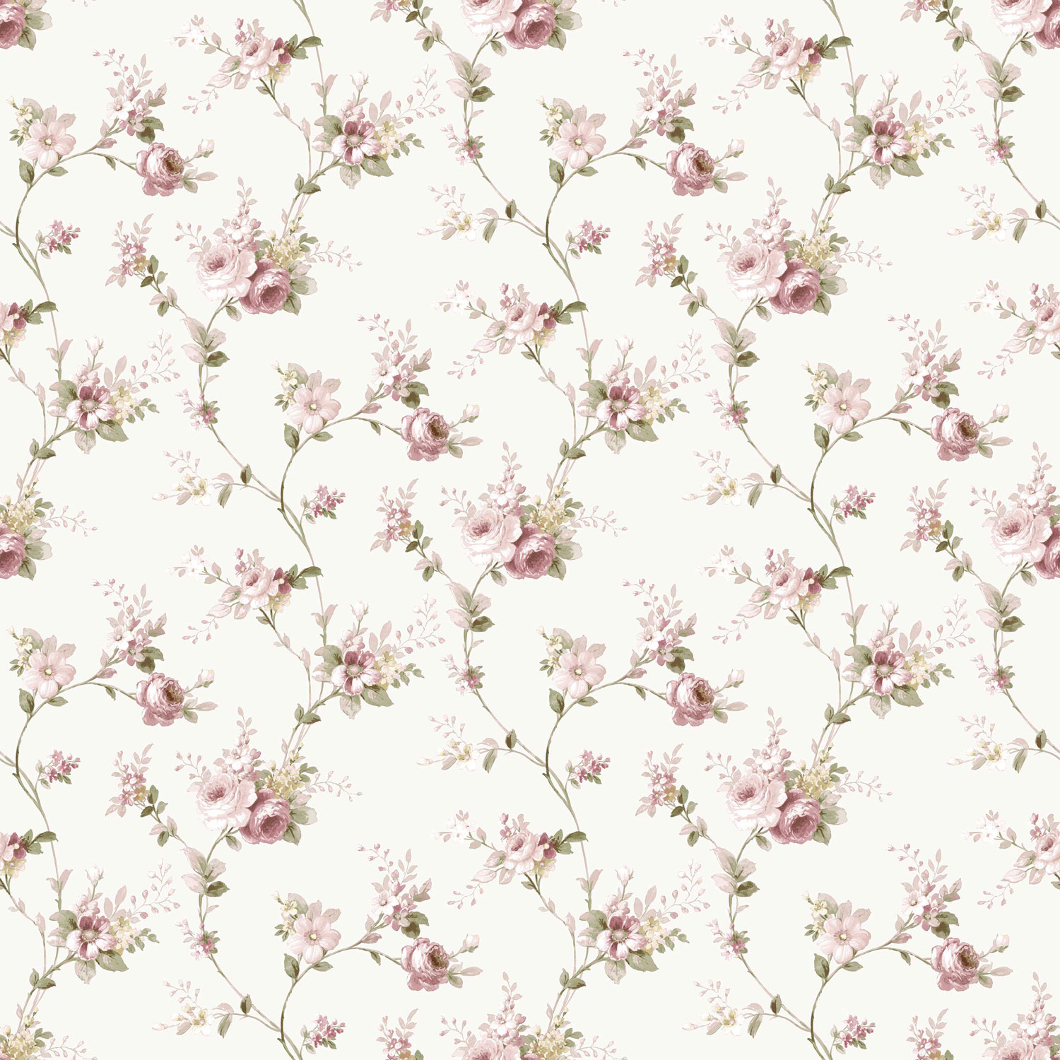 Bílá vliesová tapeta na zeď s květinovým vzorem, 12318, Fiori Country, Parato