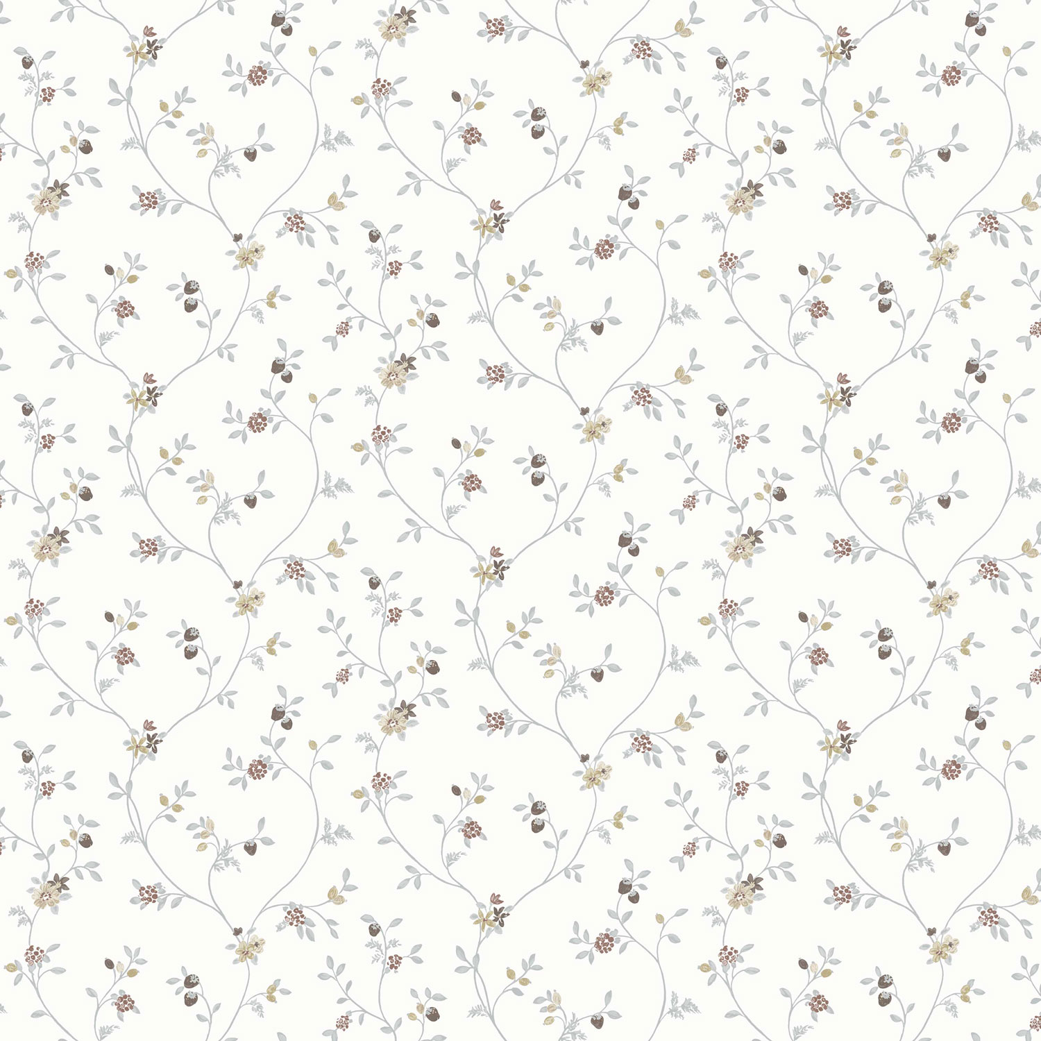 Bílá vliesová květinová tapeta na zeď, 12331, Fiori Country, Parato