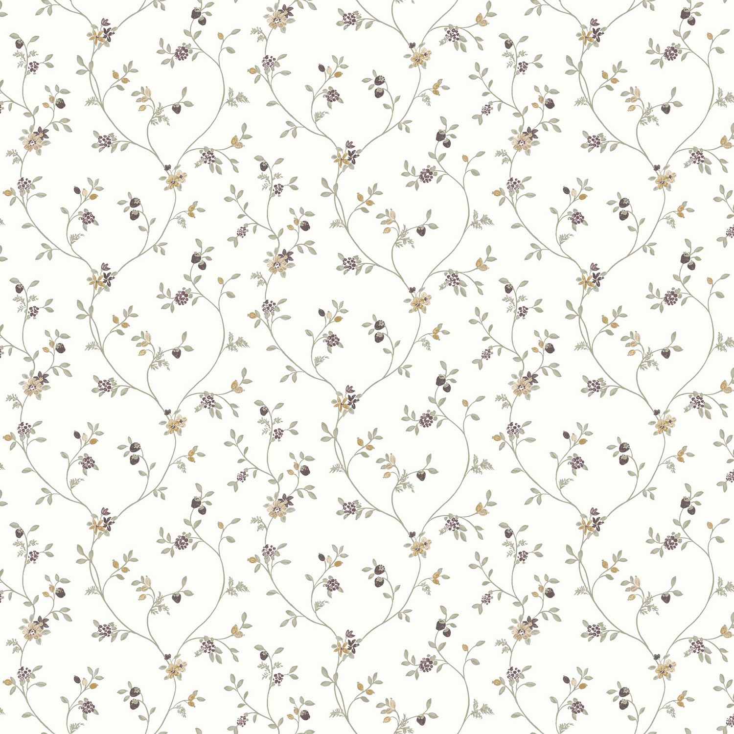 Bílá vliesová květinová tapeta na zeď, 12333, Fiori Country, Parato