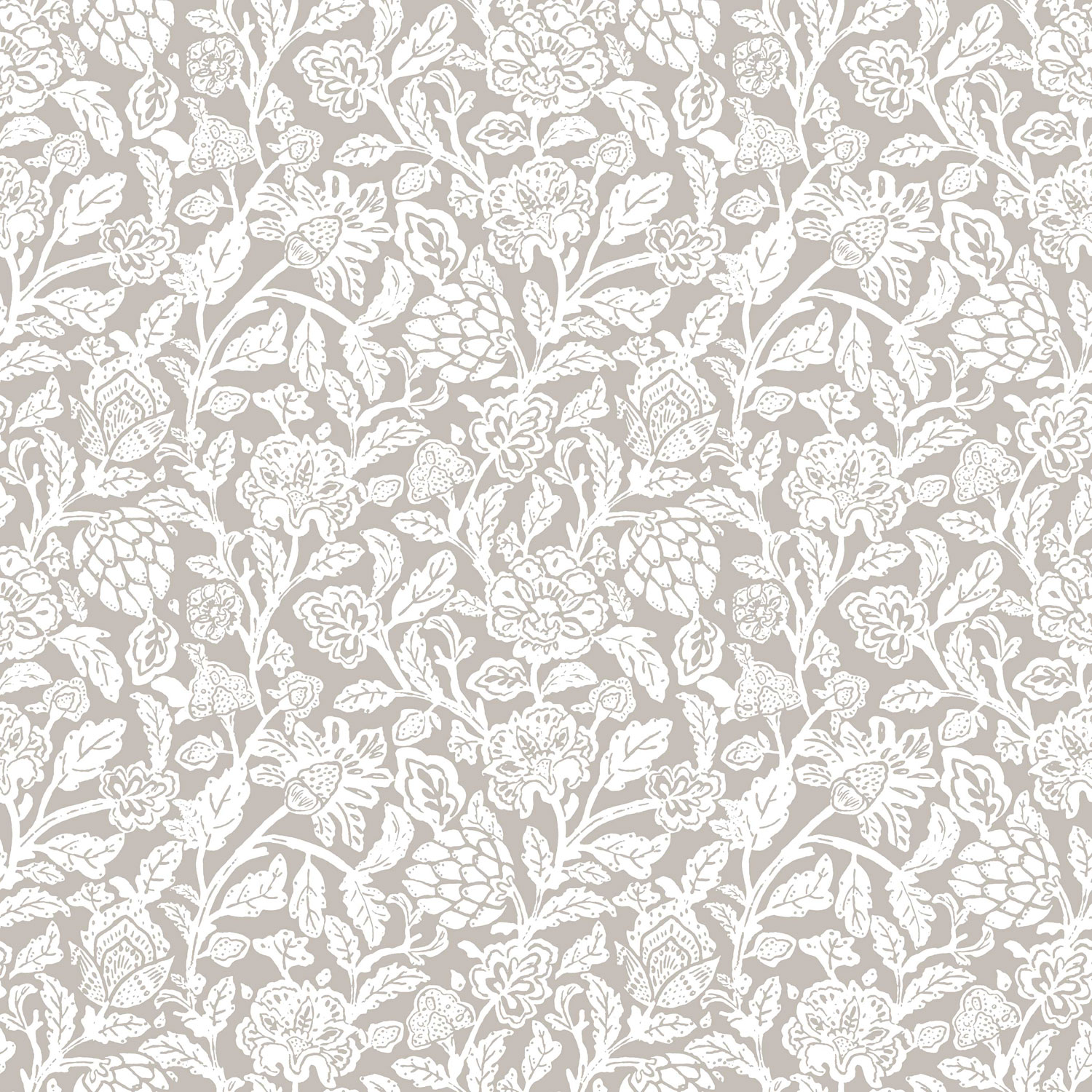 Šedá vliesová květinová tapeta na zeď, 12349, Fiori Country, Parato