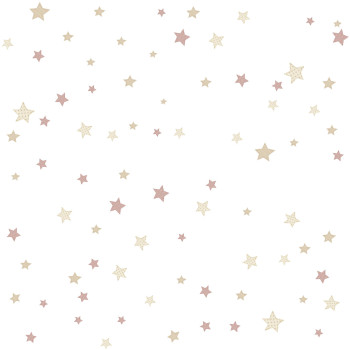 Dětská vliesová tapeta s růžovými a béžovými hvězdičkami, 14828, Happy, Parato