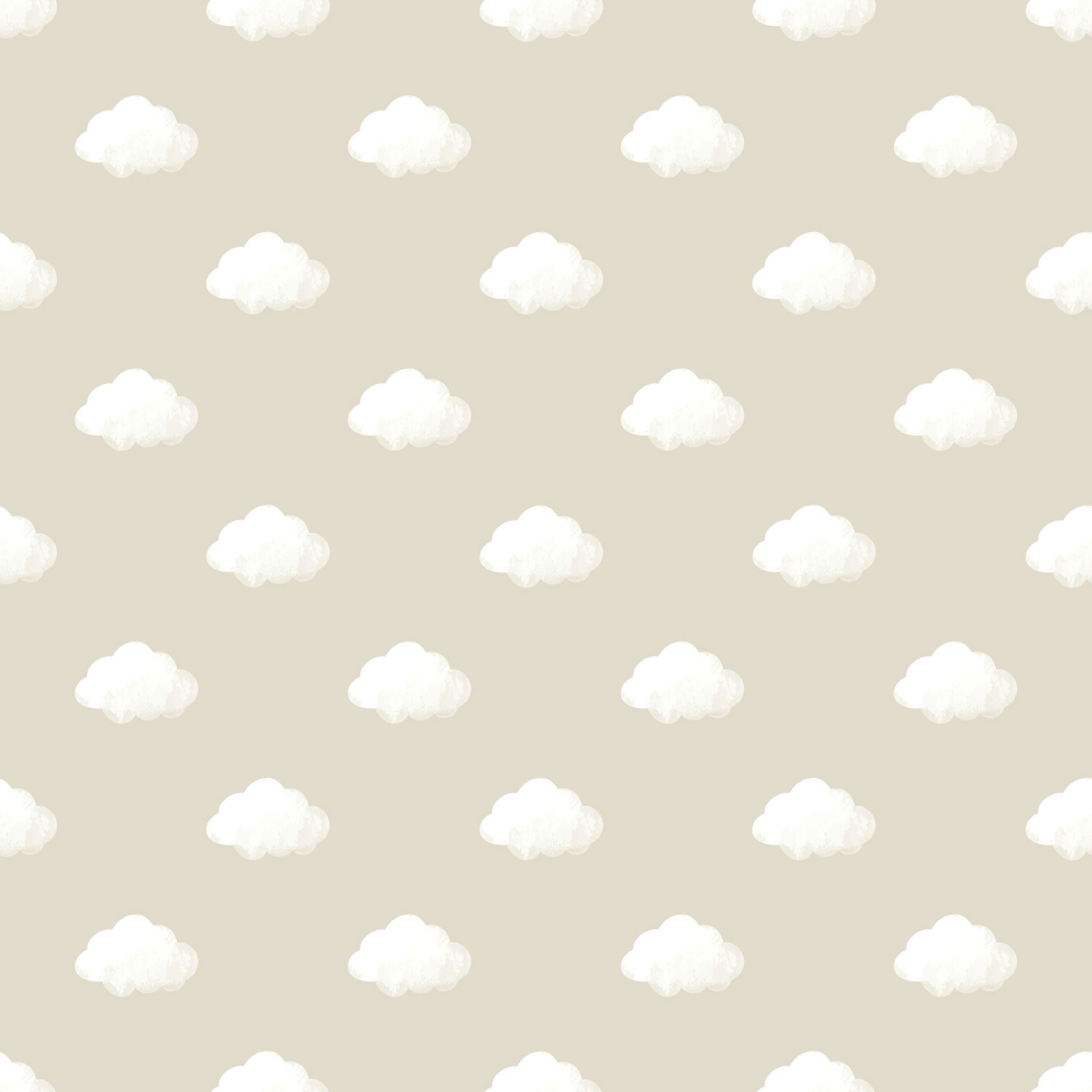 Dětská béžová vliesová tapeta s mráčky, 14832, Happy, Parato