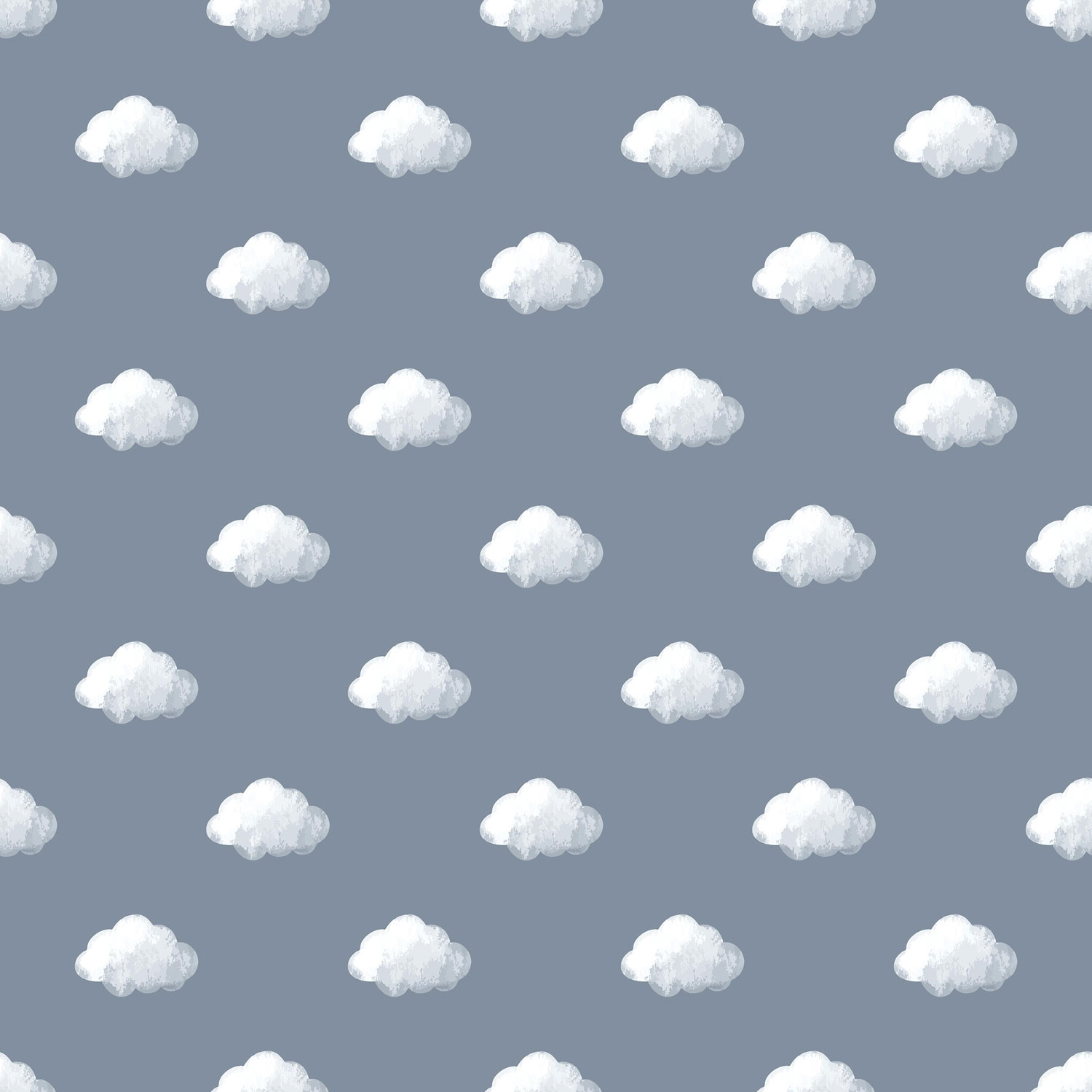 Dětská modrá vliesová tapeta s mráčky, 14833, Happy, Parato