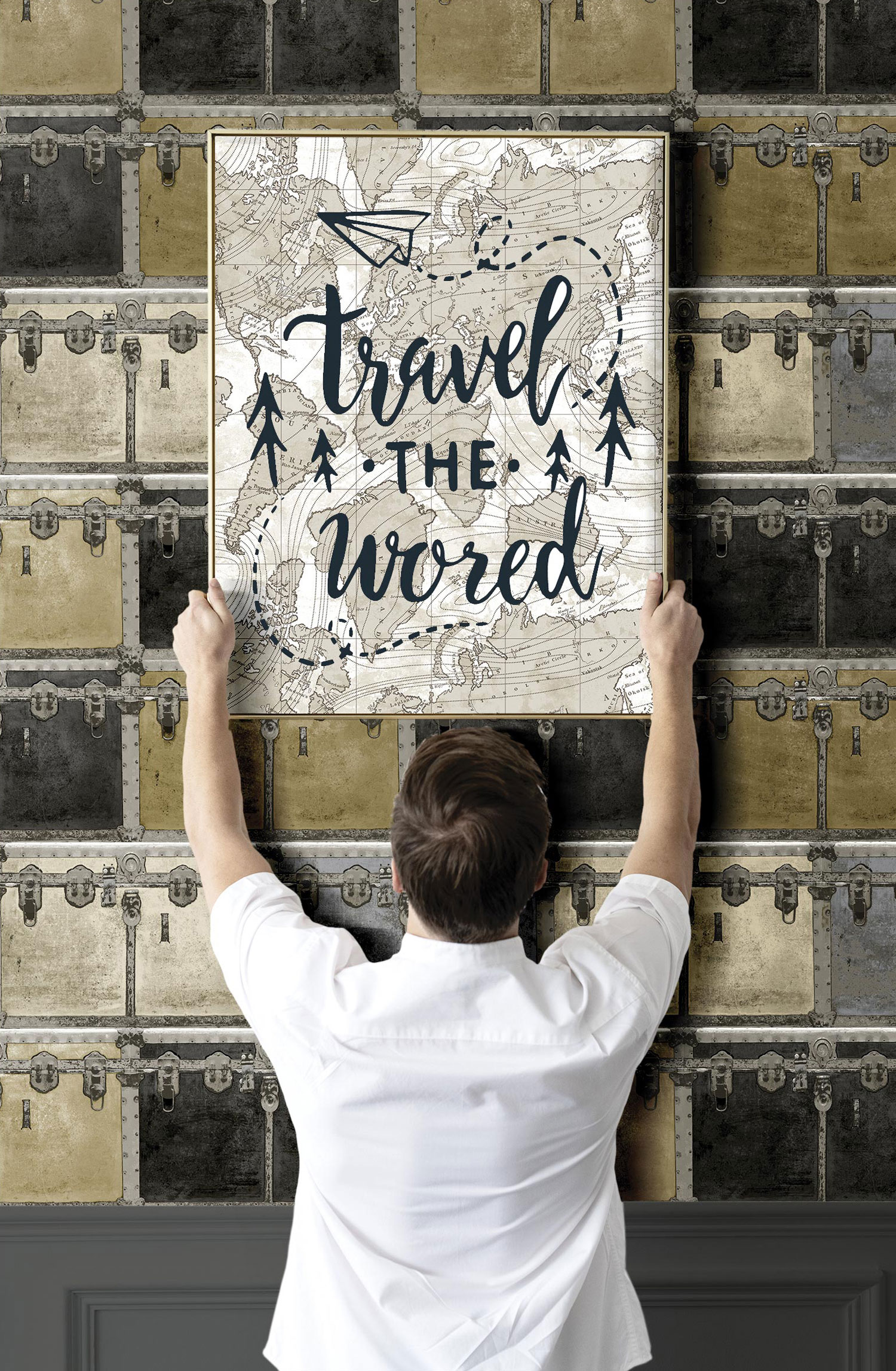 Vliesová tapeta na zeď,  truhly, 16642, Friends & Coffee, Cristiana Masi by Parato 