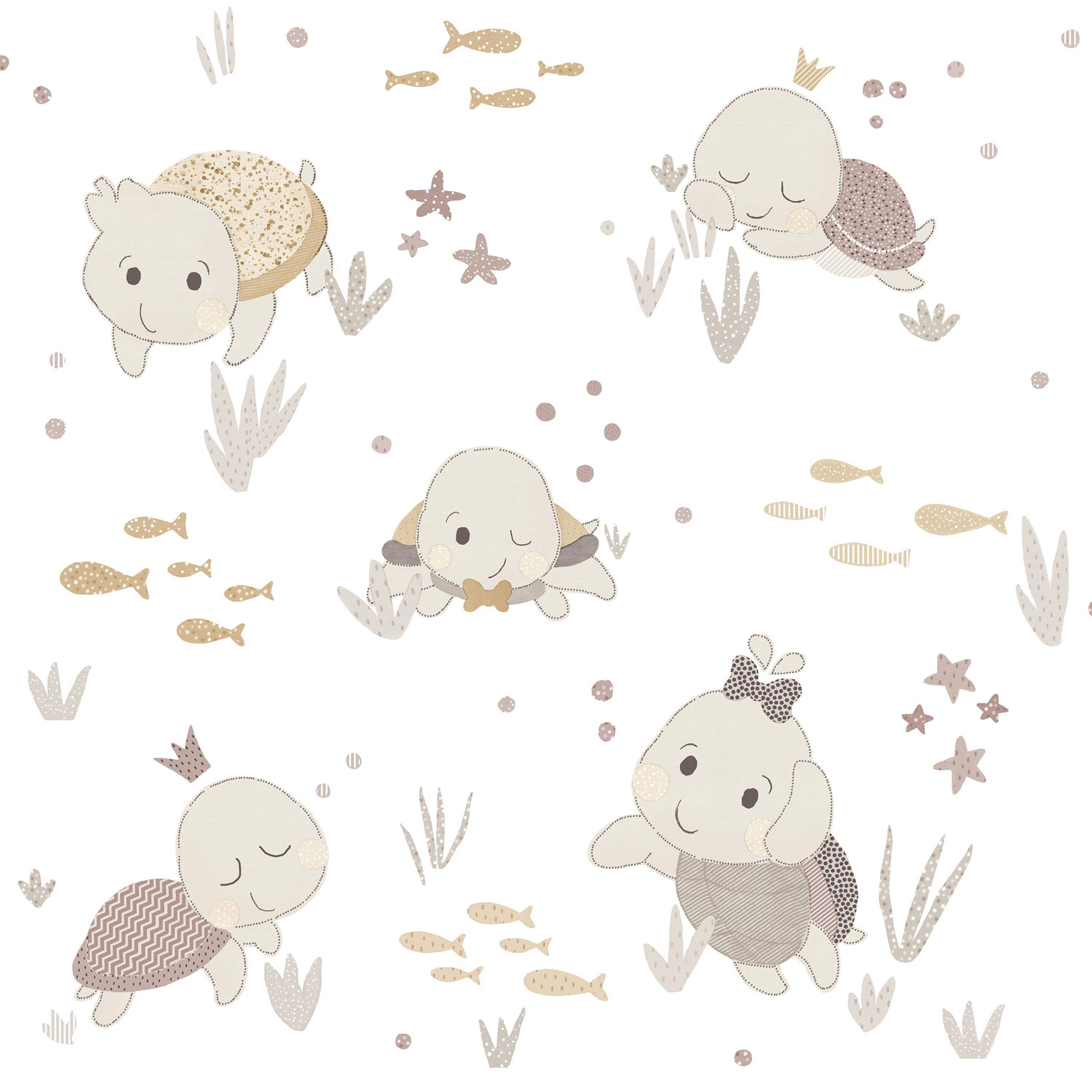 Dětská vliesová tapeta na zeď, vodní želvičky, 14850, Happy, Parato