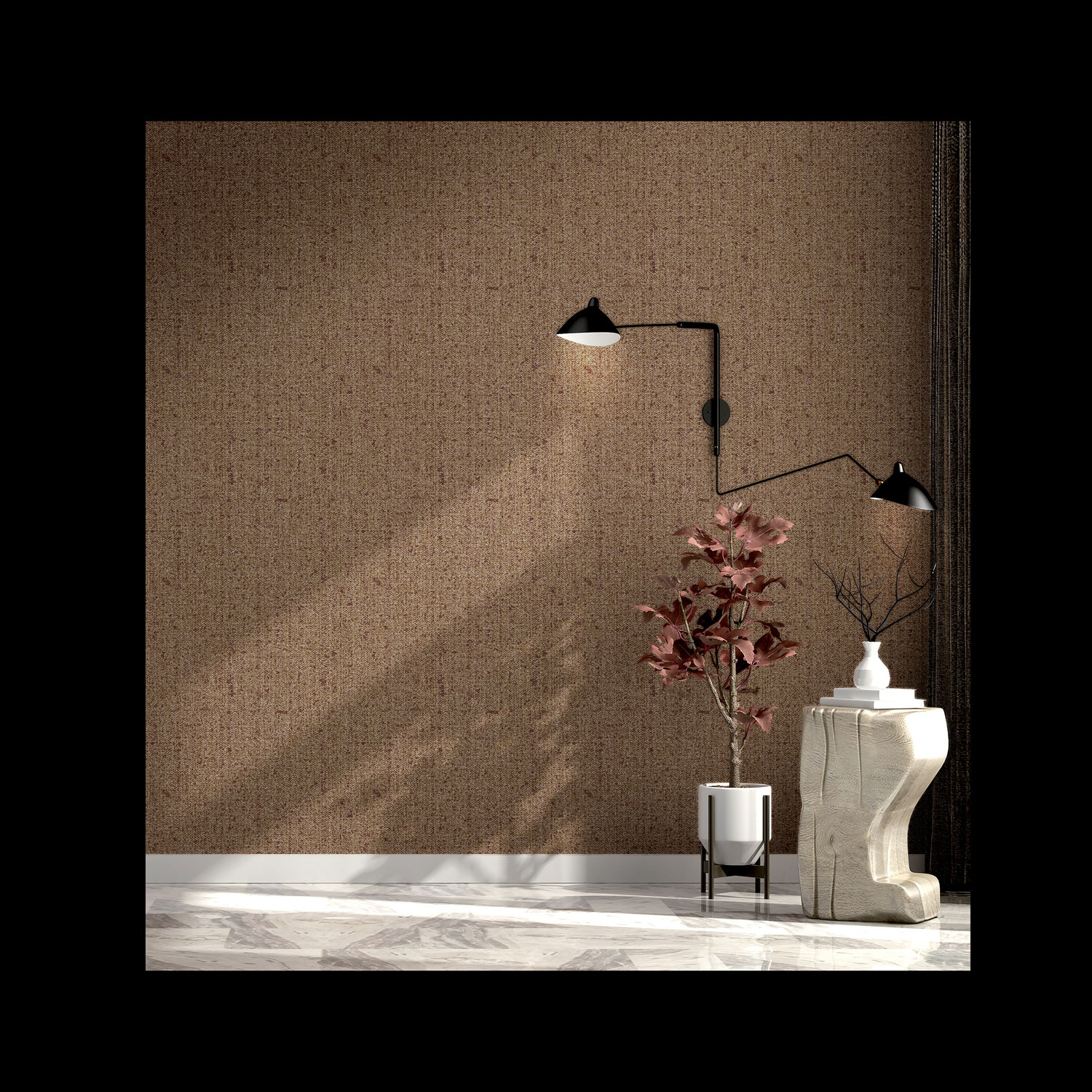 Vínovo-zlatá vliesová tapeta na zeď, imitace látky, 24458, Textum, Pictura, Cristiana Masi by Parato