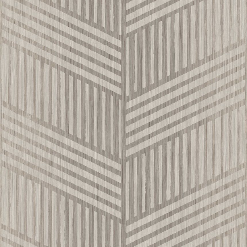 Šedo-béžová vliesová tapeta na zeď, geometrický vzor, 24481, Textum, Cristiana Masi by Parato