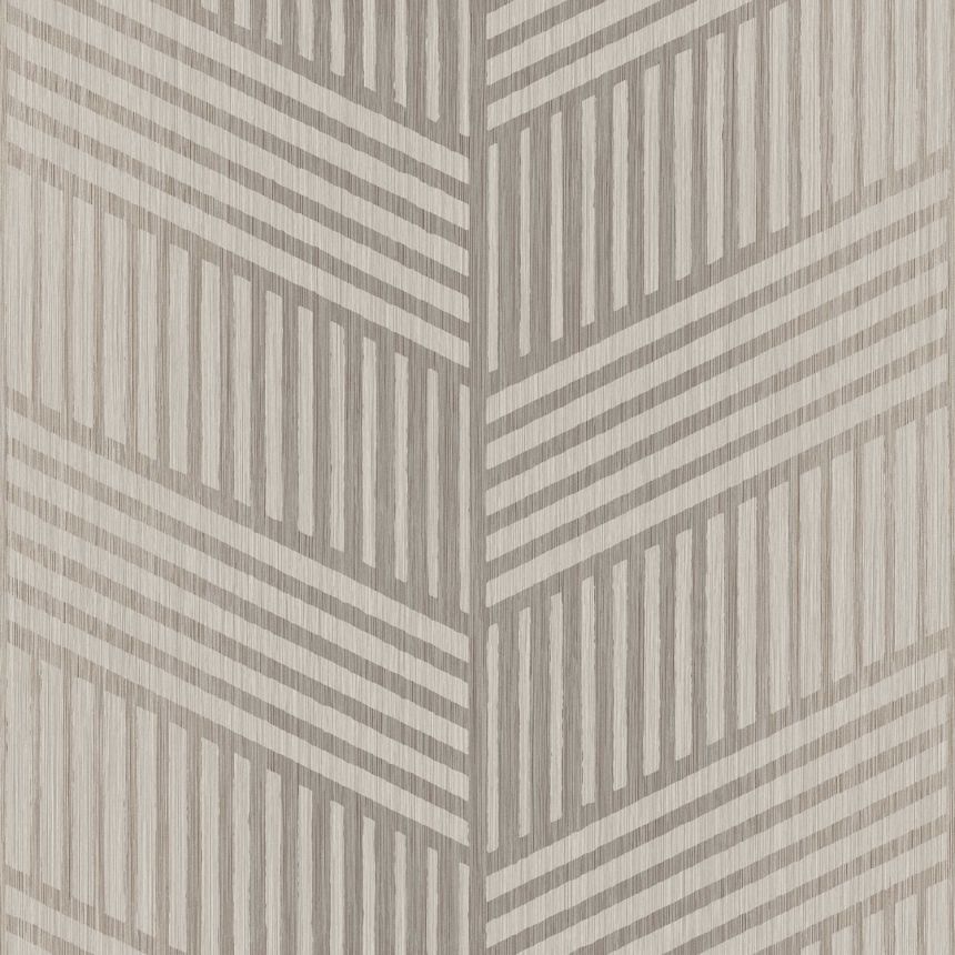 Šedo-béžová vliesová tapeta na zeď, geometrický vzor, 24481, Textum, Cristiana Masi by Parato