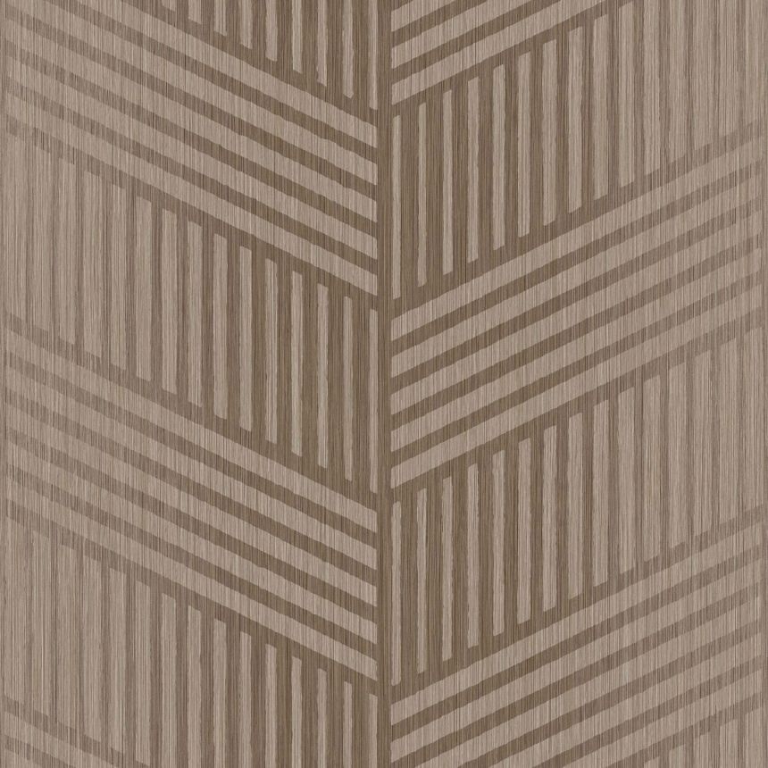 Hnědo-zlatá vliesová tapeta na zeď, geometrický vzor, 24484, Textum, Cristiana Masi by Parato