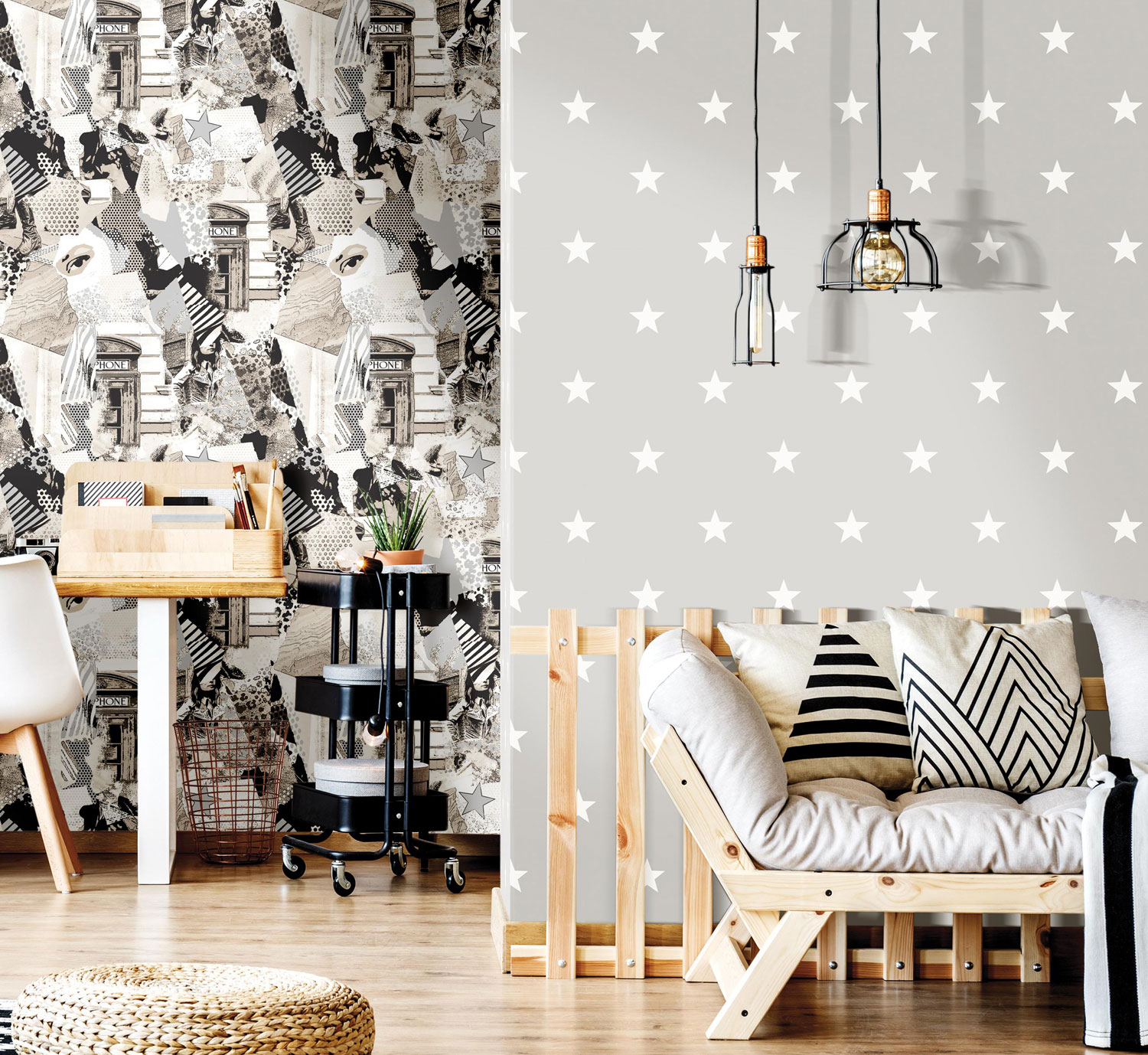 Kolážová vliesová tapeta na zeď,  16609, Friends & Coffee, Cristiana Masi by Parato 