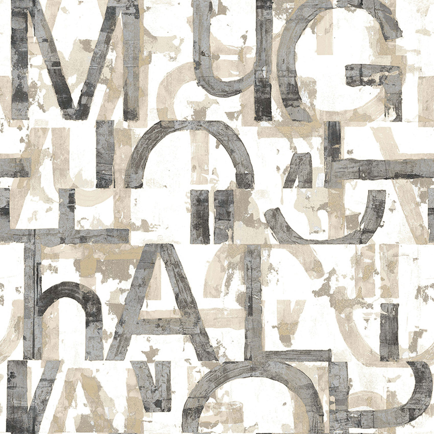 Krémová vliesová tapeta s písmeny,  16631, Friends & Coffee, Cristiana Masi by Parato 