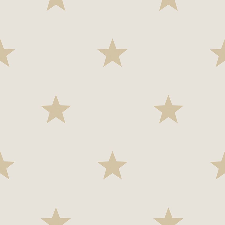 Krémová vliesová tapeta se zlatými hvězdami, 16648, Friends & Coffee, Cristiana Masi by Parato 