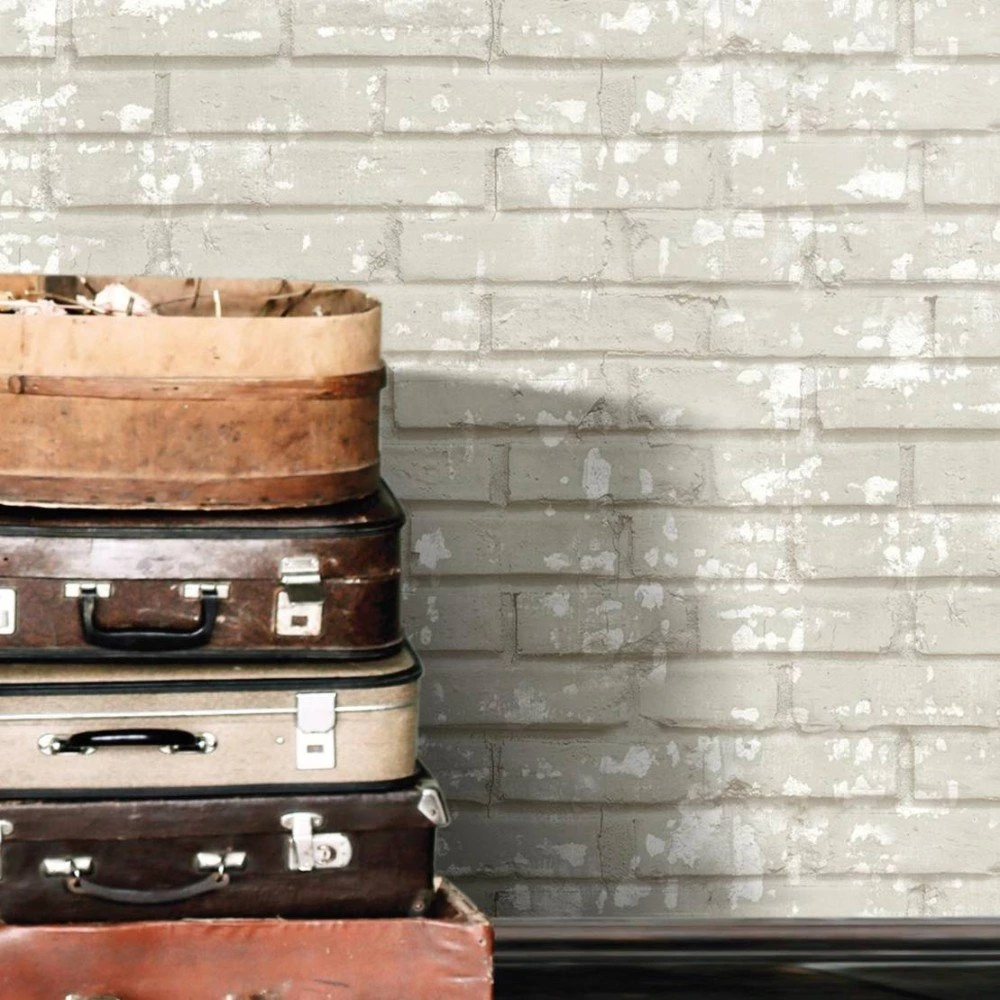 Šedá vliesová tapeta cihly, cihlová zeď,  16660, Friends & Coffee, Cristiana Masi by Parato 