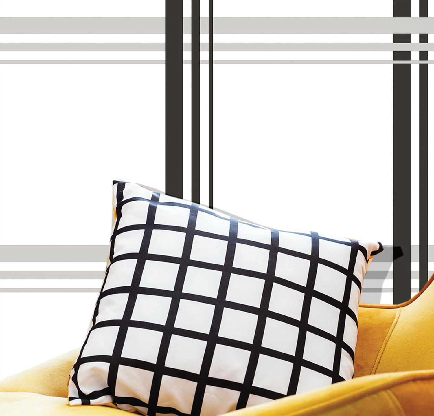 Šedo-černá vliesová tapeta na zeď, káro,  16663, Friends & Coffee, Cristiana Masi by Parato 