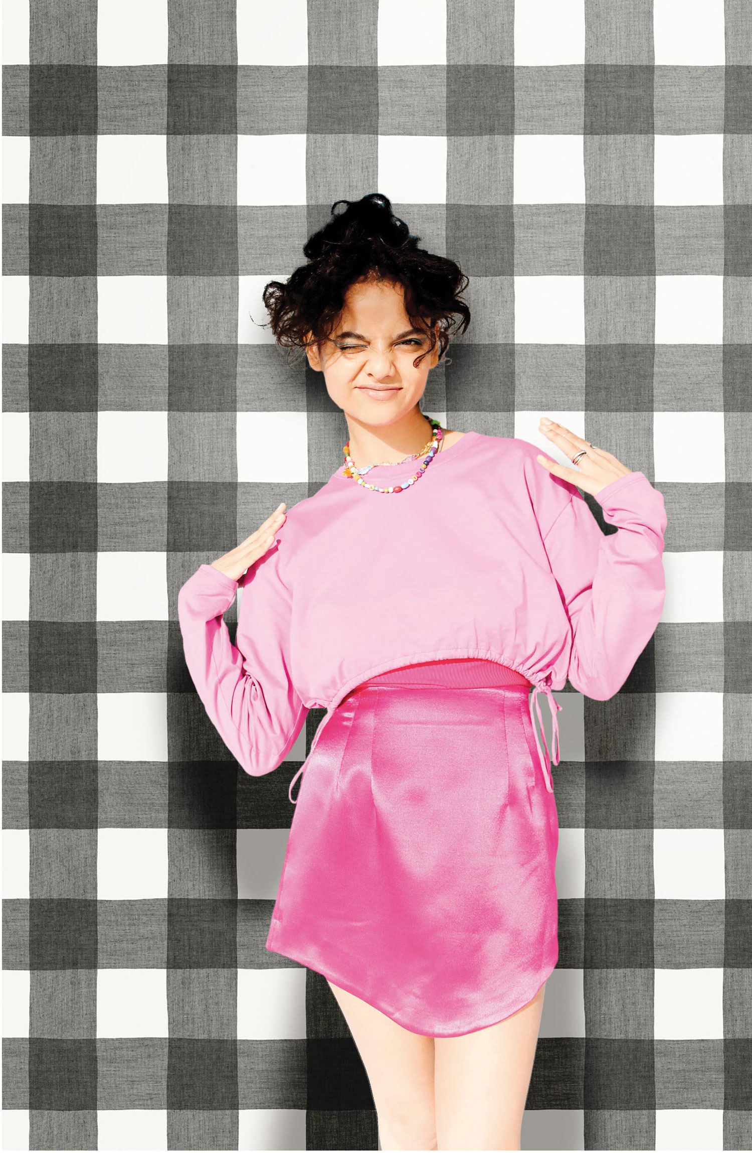 Černo-bílá vliesová tapeta na zeď, káro,  11027, Friends & Coffee, Cristiana Masi by Parato 