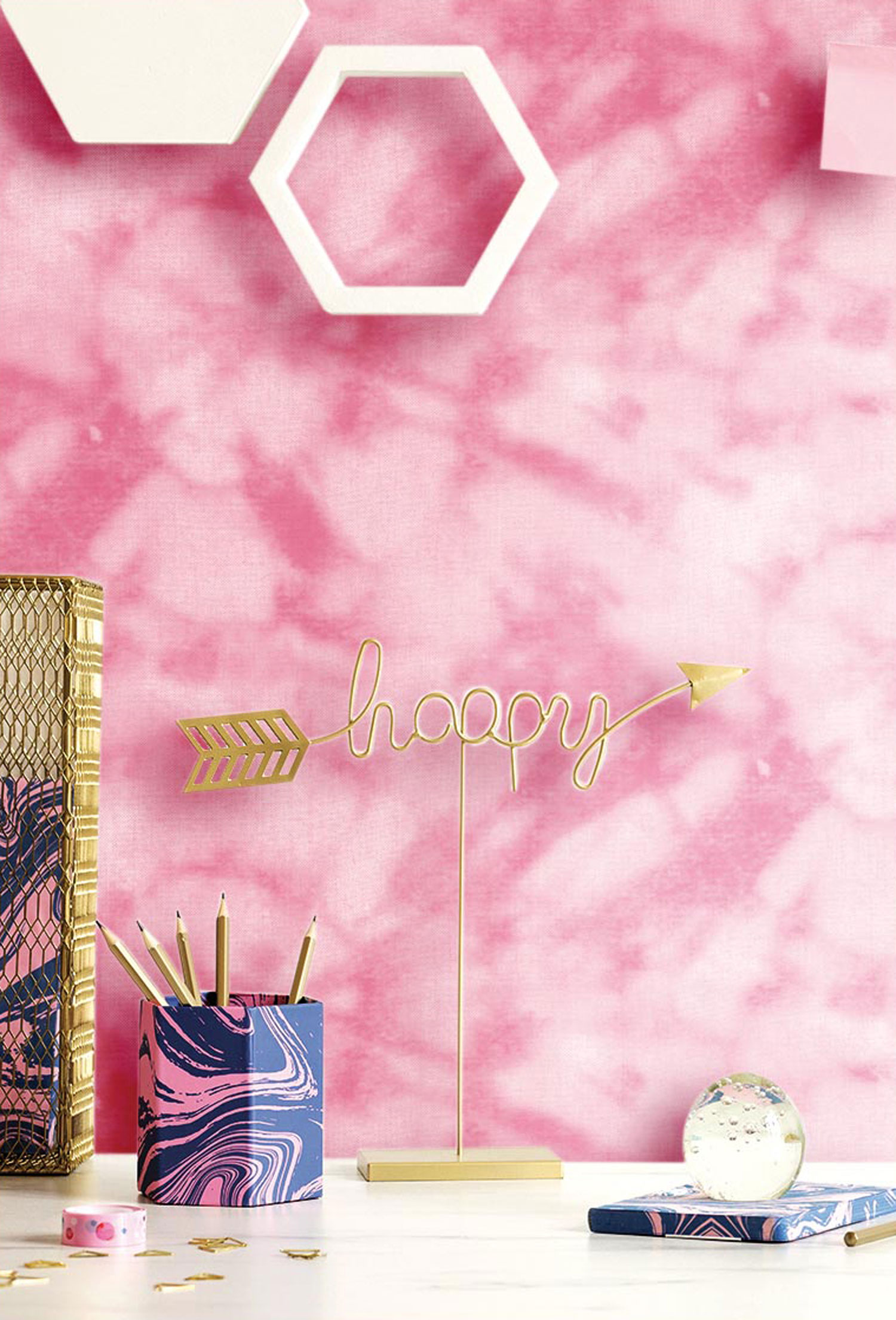 Růžová vliesová tapeta na zeď, batika, 16677, Friends & Coffee, Cristiana Masi by Parato 