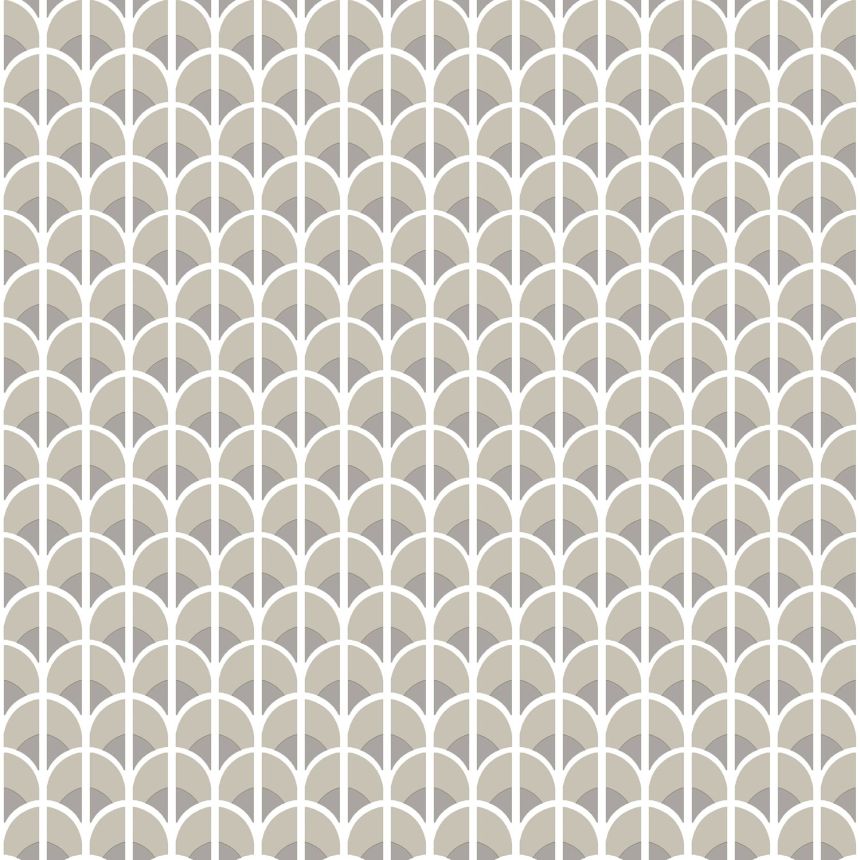 Béžovo-šedá geometrická vliesová tapeta na zeď, 28866, Thema, Cristiana Masi by Parato