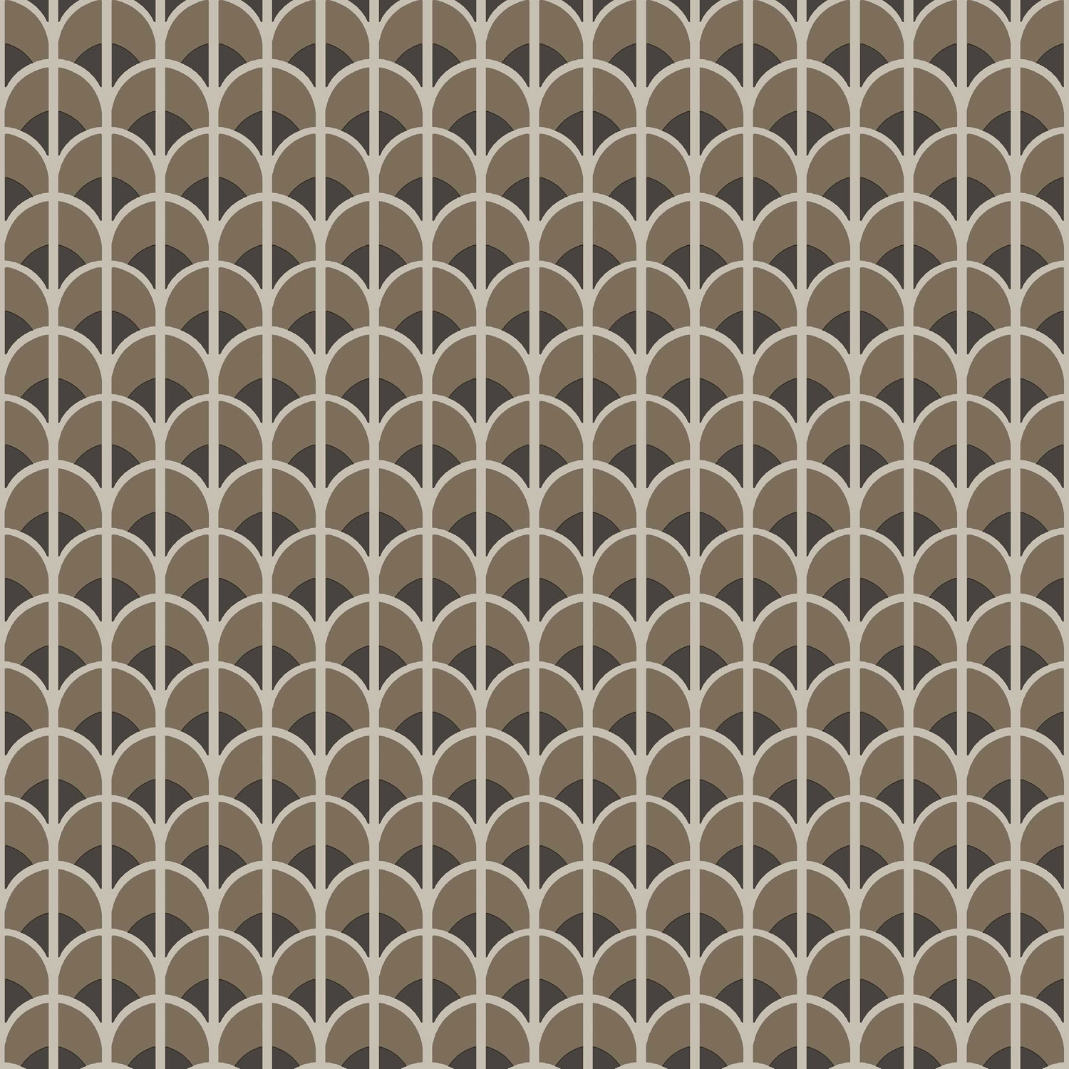 Hnědá geometrická vliesová tapeta na zeď, 28867, Thema, Cristiana Masi by Parat