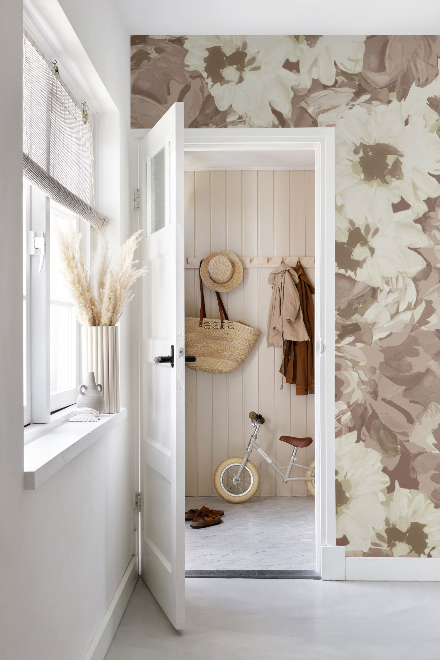 Vliesová květinová fototapeta na zeď, 159209, Vintage Flowers, Esta Home