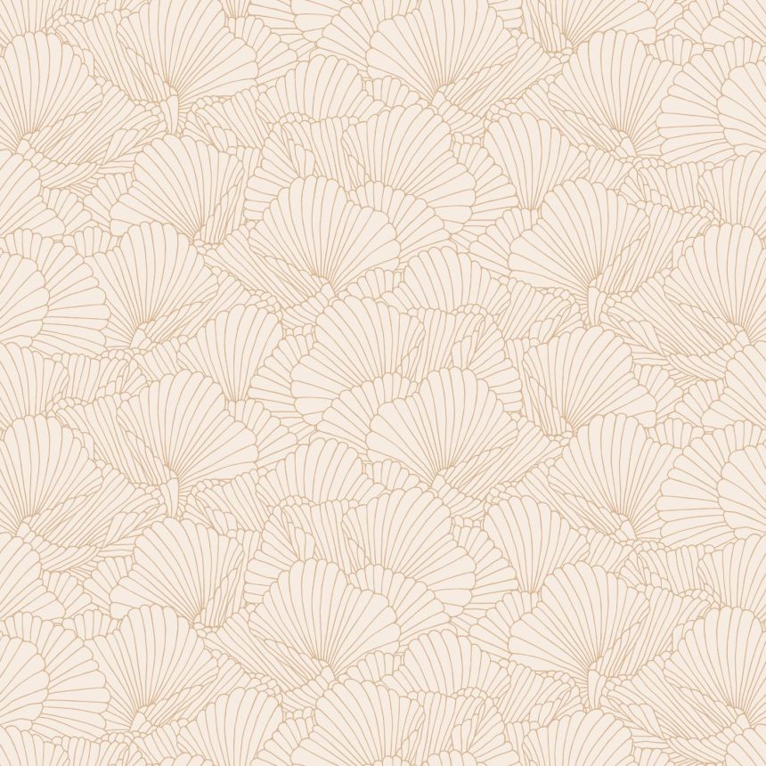 Béžová vliesová tapeta na zeď, listy, 139491, To the Moon and Back, Esta Home