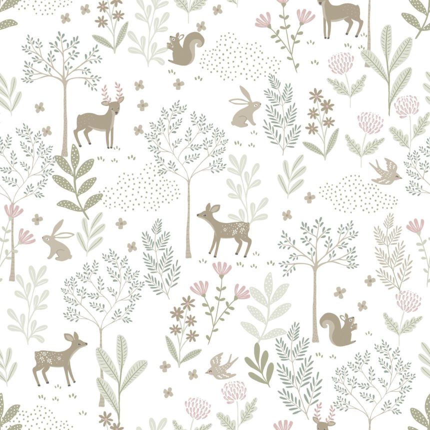 Dětská vliesová tapeta se zvířátky, 139519, To the Moon and Back, Esta Home