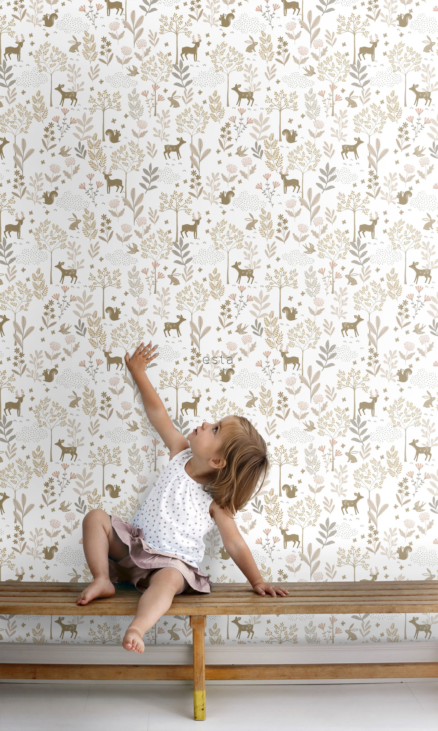 Dětská vliesová tapeta se zvířátky, 139521, To the Moon and Back, Esta Home