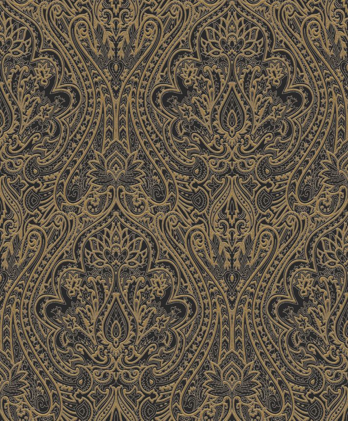 Černo-bronzová zámecká vliesová tapeta na zeď, OTH102, Othello, Zoom by Masureel