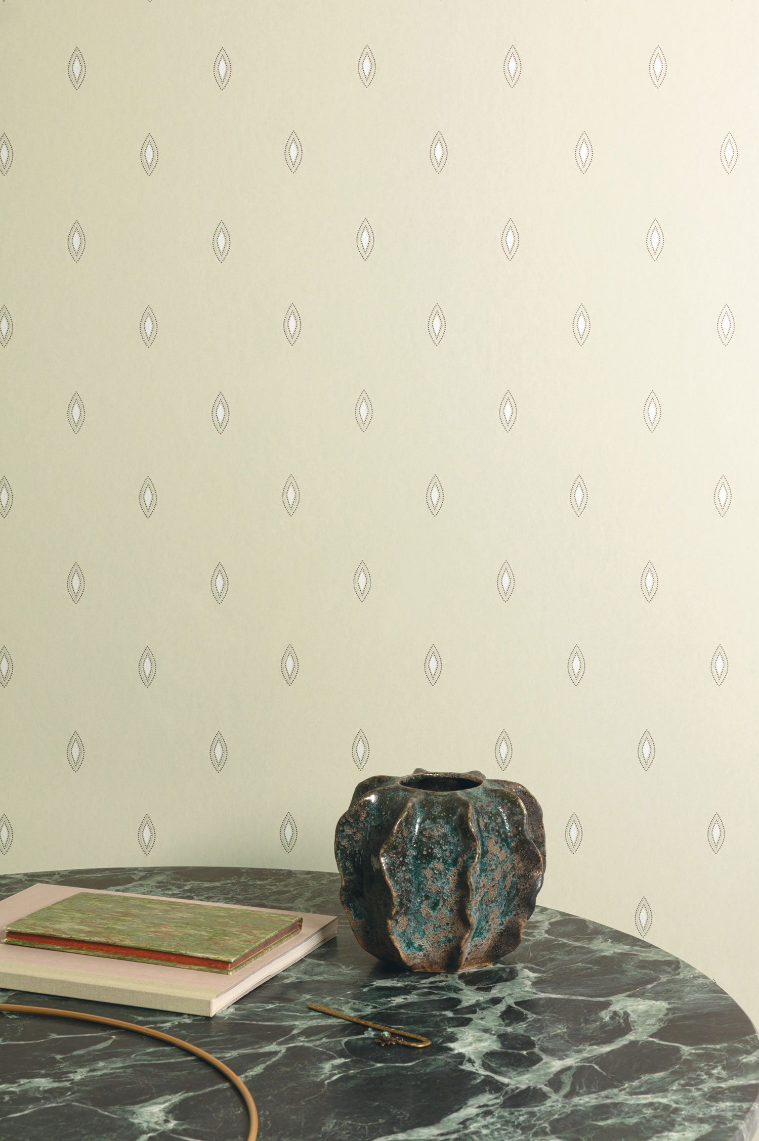 Zelená vliesová tapeta na zeď, OTH304, Othello, Zoom by Masureel