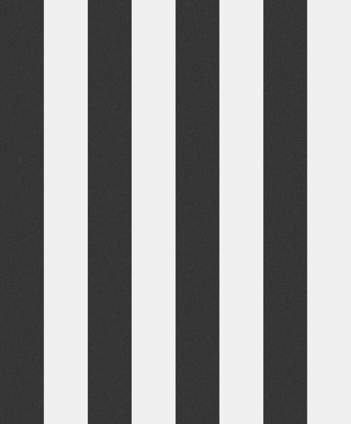 Černo-bílá vliesová tapeta s pruhy, OTH410, Othello, Zoom by Masureel