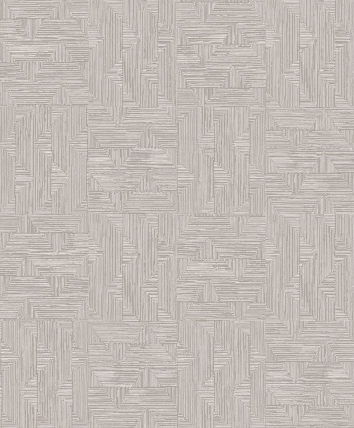 Šedo-béžová geometrická vliesová tapeta na zeď, SPI404, Spirit of Nature, Khroma by Masureel