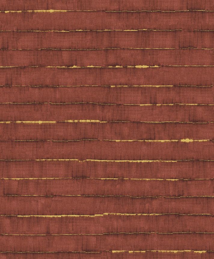 Vínovo-zlatá vliesová tapeta na zeď, pruhy, SPI503, Spirit of Nature, Khroma by Masureel