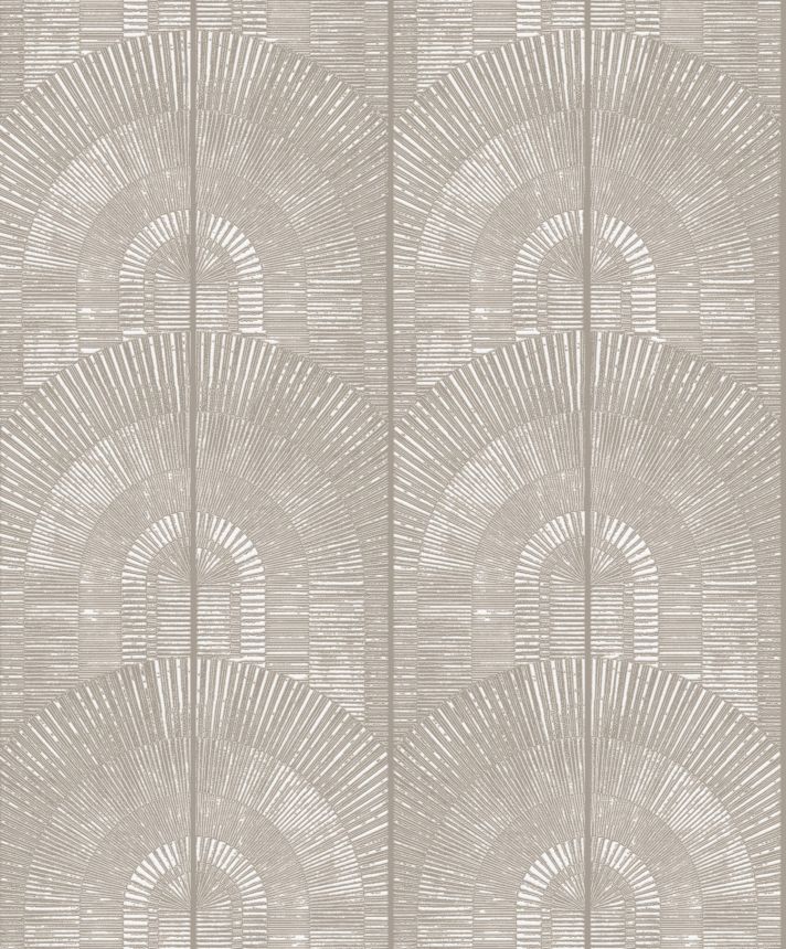 Luxusní šedo-béžová vliesová tapeta Art Deco, SPI802, Spirit of Nature, Khroma by Masureel