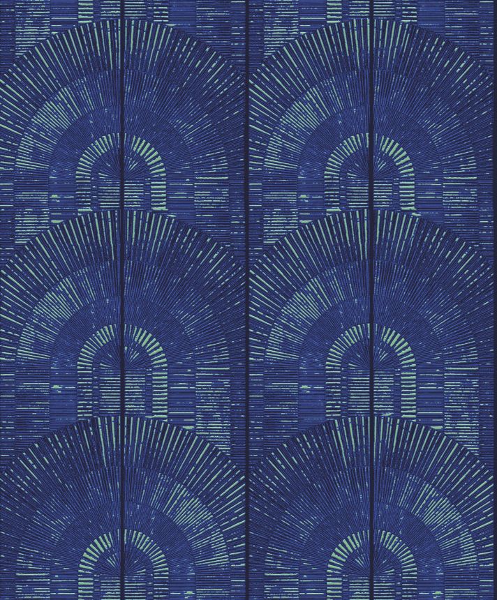 Luxusní modrá vliesová tapeta Art Deco, SPI804, Spirit of Nature, Khroma by Masureel