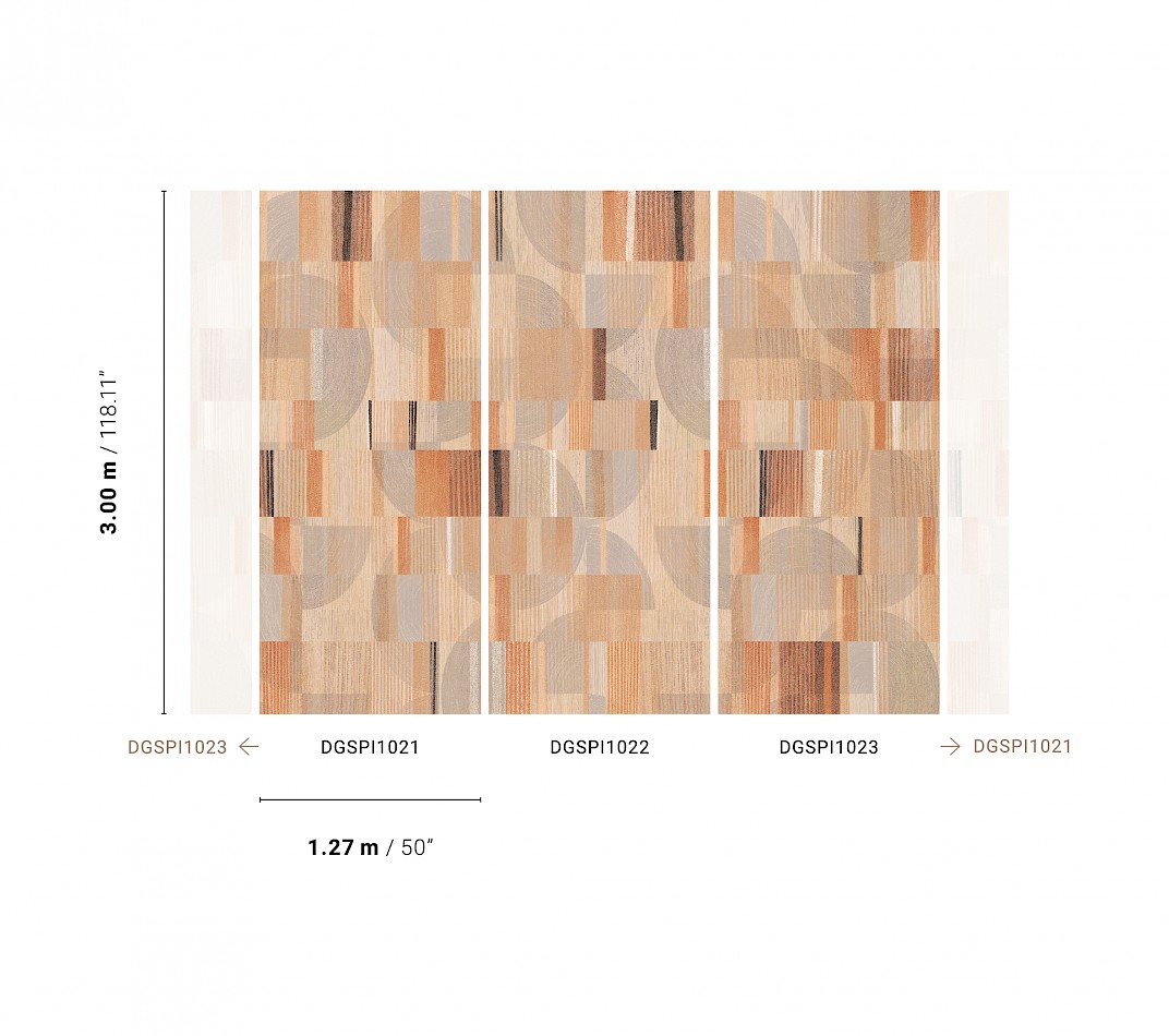 Geometrická obrazová tapeta na zeď, DGSPI1021, Spirit of Nature, Khroma by Masureel