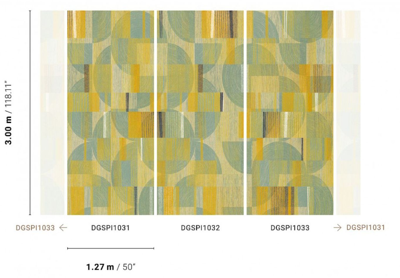 Geometrická obrazová tapeta na zeď, DGSPI1031, Spirit of Nature, Khroma by Masureel