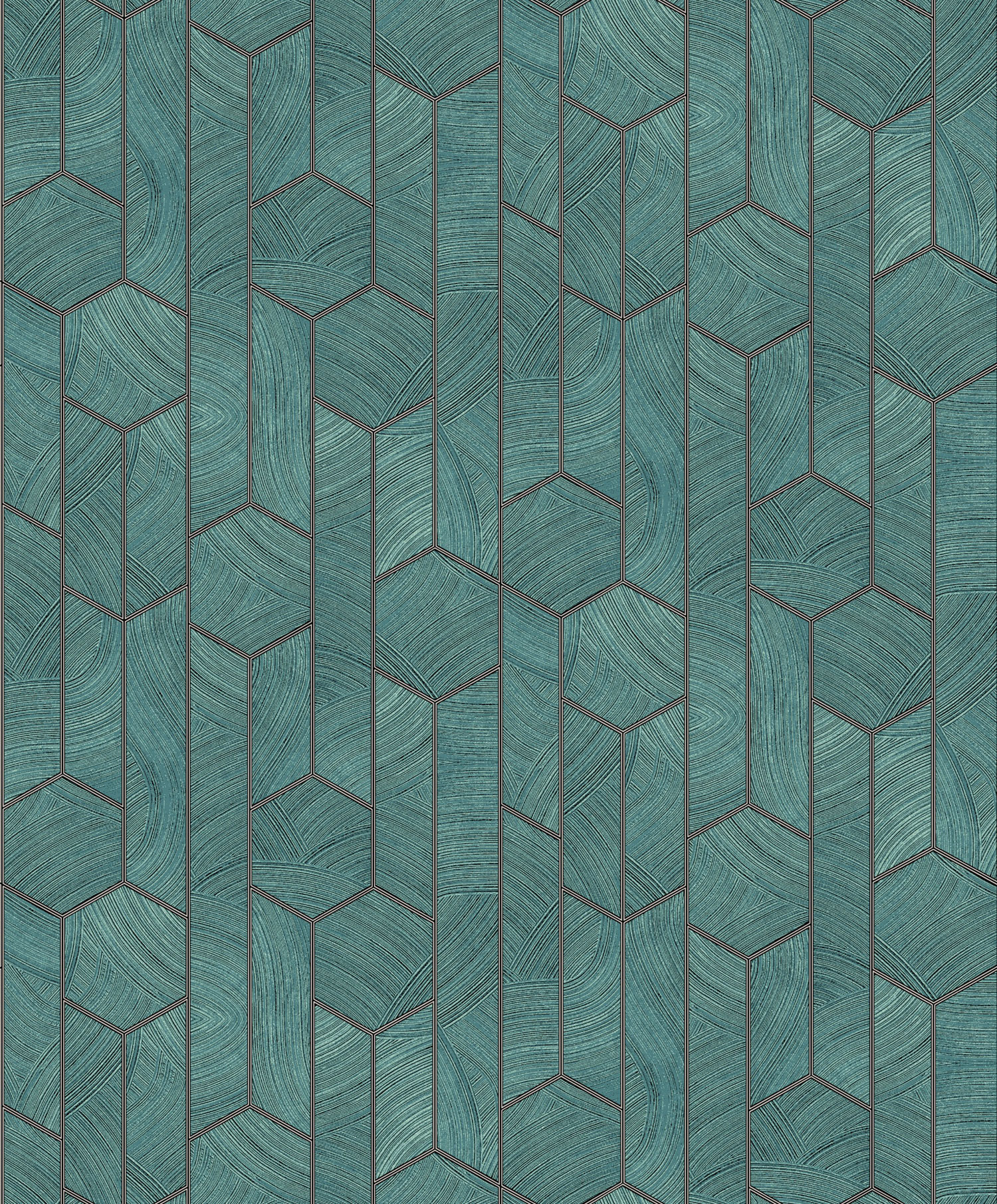 Zelená geometrická vliesová tapeta na zeď, SUM104, Summer, Khroma by Masureel