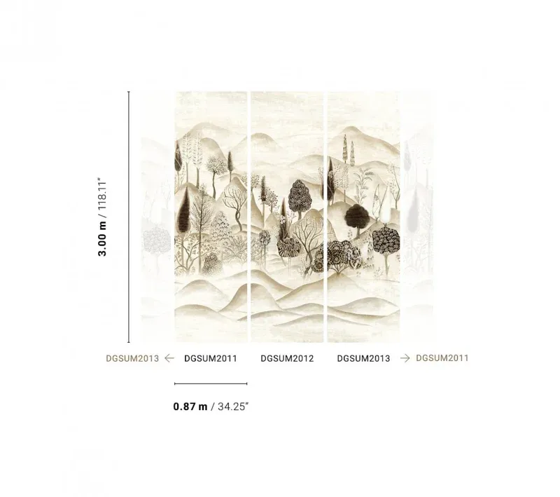 Vliesová obrazová tapeta na zeď, stromy, krajina, DGSUM2011, Summer, Khroma by Masureel