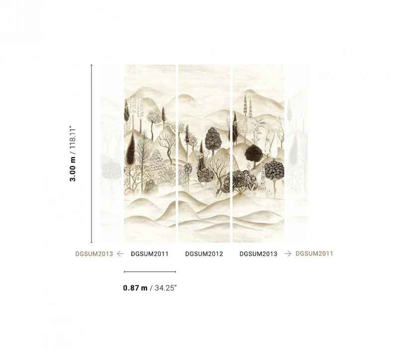 Vliesová obrazová tapeta na zeď, stromy, krajina, DGSUM2013, Summer, Khroma by Masureel