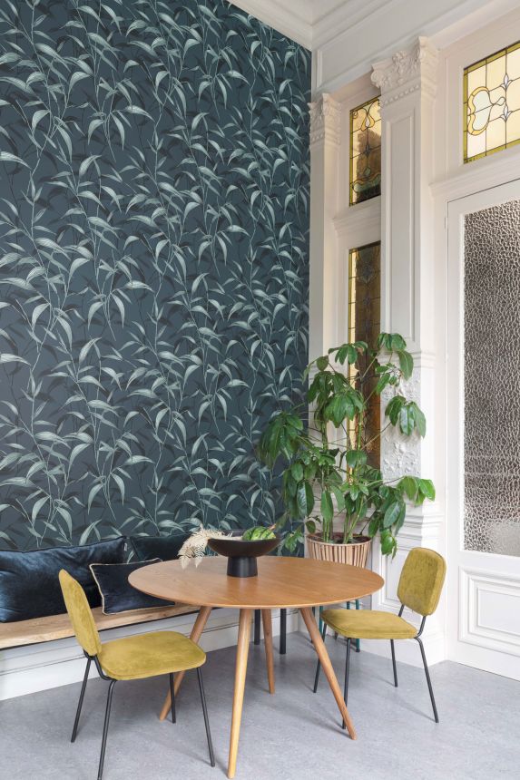 Modrá vliesová tapeta na zeď, bambus, ZEN203, Zen, Zoom by Masureel