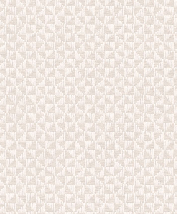 Béžová geometrická vliesová tapeta na zeď, ZEN301, Zen, Zoom by Masureel