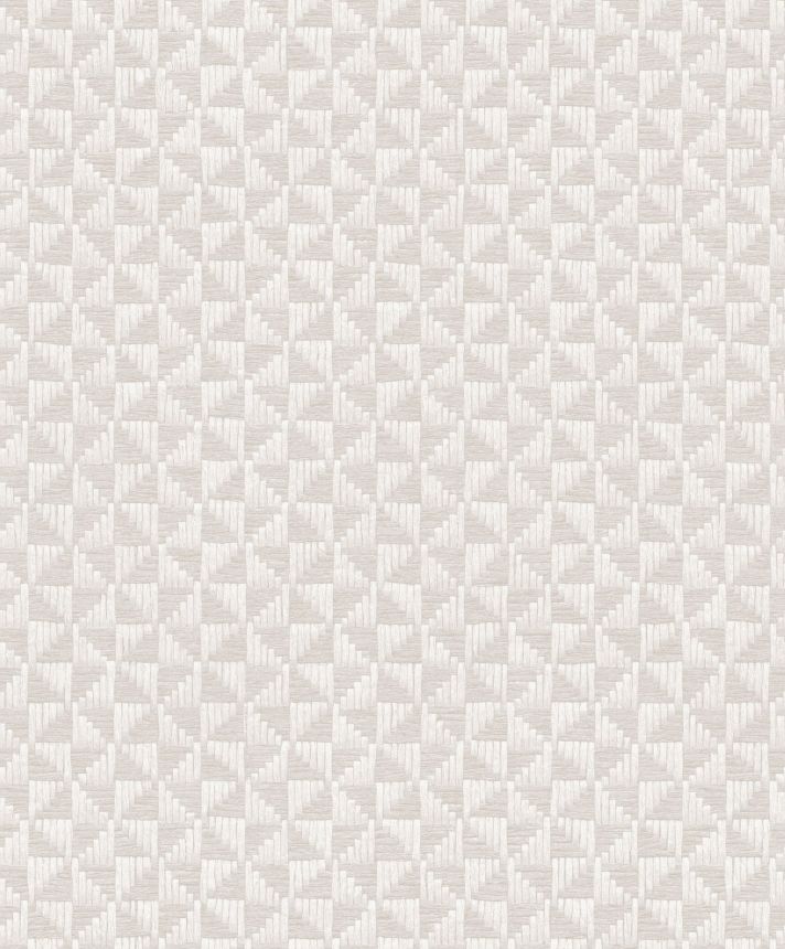 Šedo-béžová geometrická vliesová tapeta na zeď, ZEN303, Zen, Zoom by Masureel