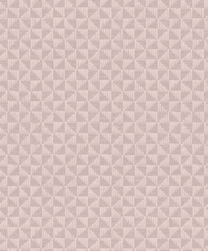 Starorůžová geometrická vliesová tapeta na zeď, ZEN308, Zen, Zoom by Masureel