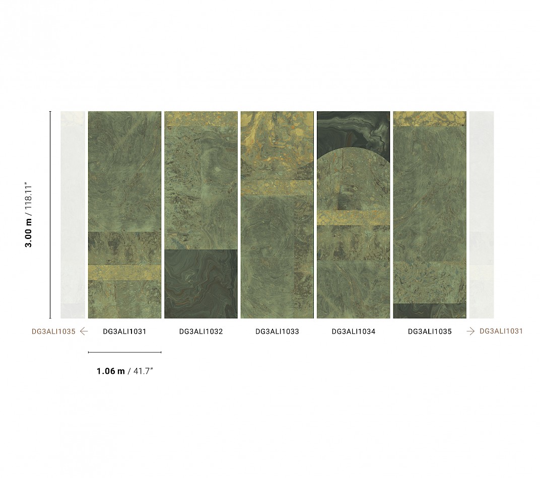 Zelená vliesová fototapeta Mramor, DG3ALI1033, Wall Designs III, Khroma by Masureel