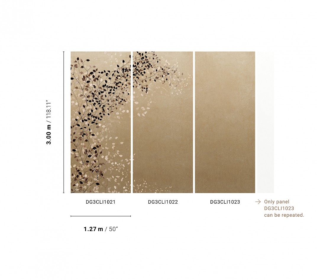 Hnědá vliesová fototapeta na zeď, DG3CLI1023, Wall Designs III, Khroma by Masureel