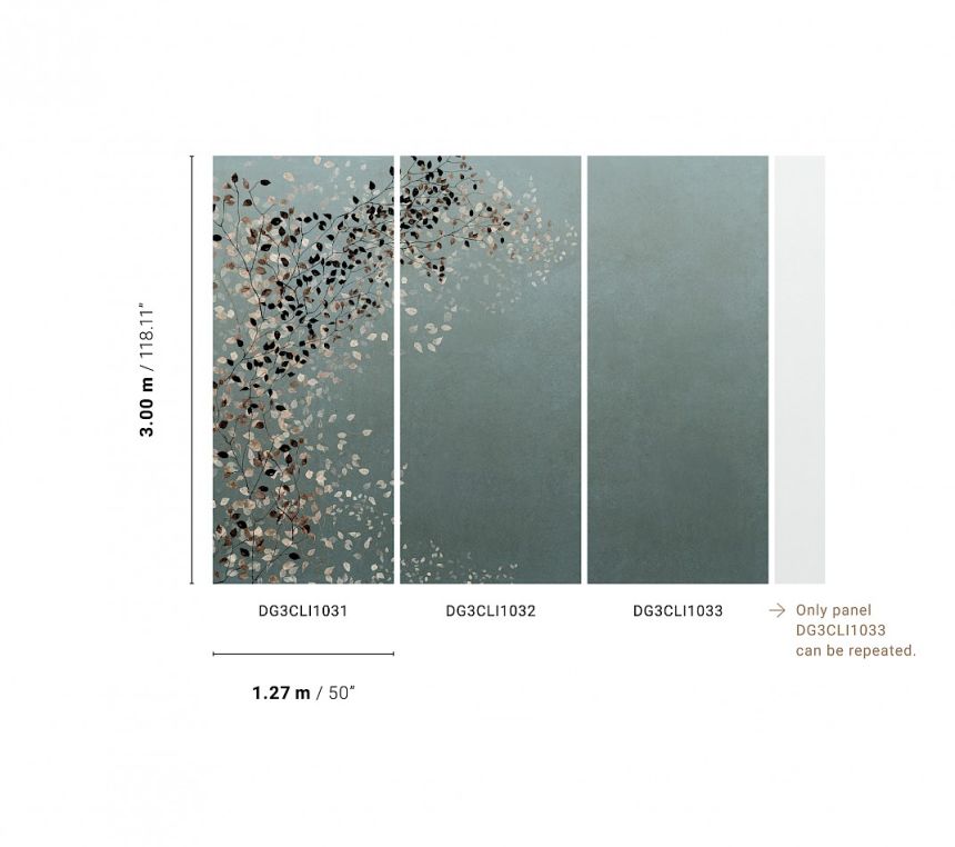 Modrá vliesová tapeta na zeď, DG3CLI1033, Wall Designs III, Khroma by Masureel