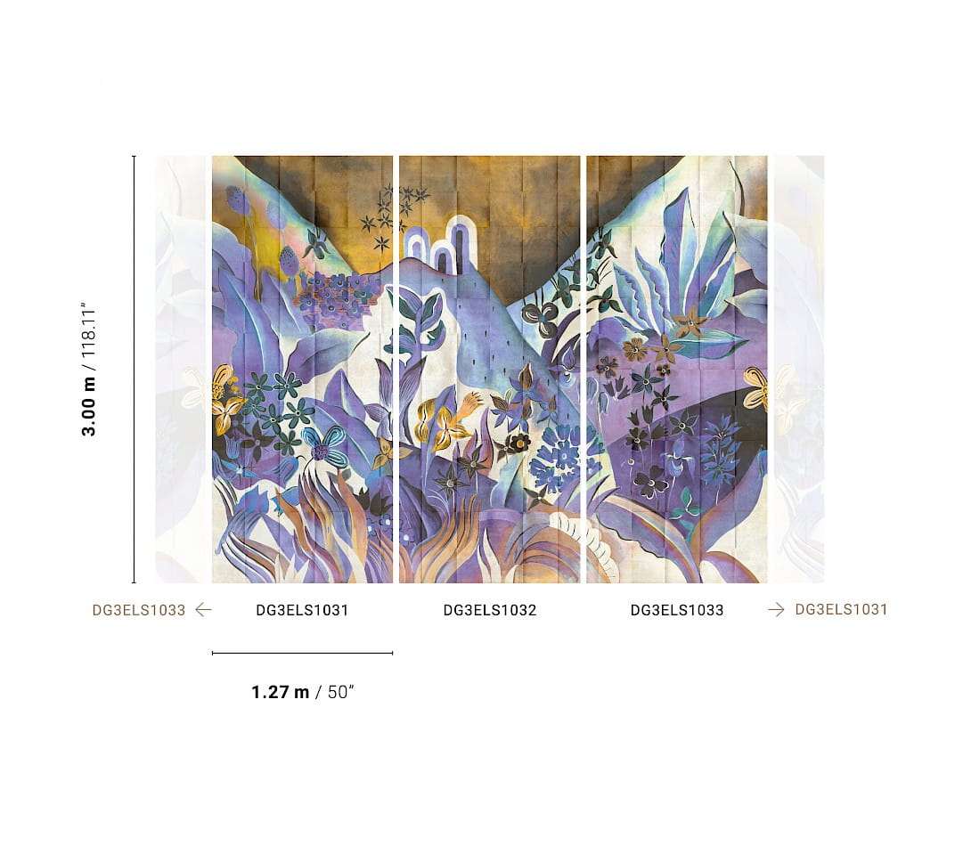 Vliesová fototapeta na zeď, Květiny, listy, DG3ELS1031, Wall Designs III, Khroma by Masureel