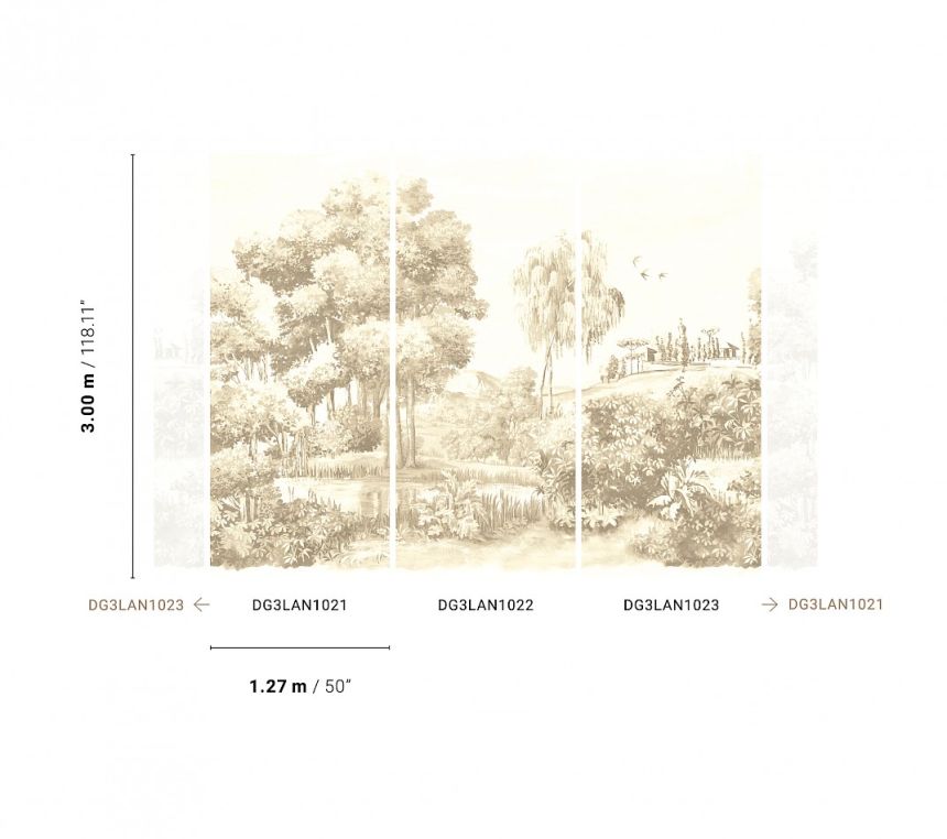 Vliesová fototapeta na zeď, Krajina, DG3LAN1022, Wall Designs III, Khroma by Masureel