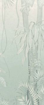 Šedo-modrá vliesová fototapeta na zeď, Listy, stromy, DG3MOE1023, Wall Designs III, Khroma by Masureel