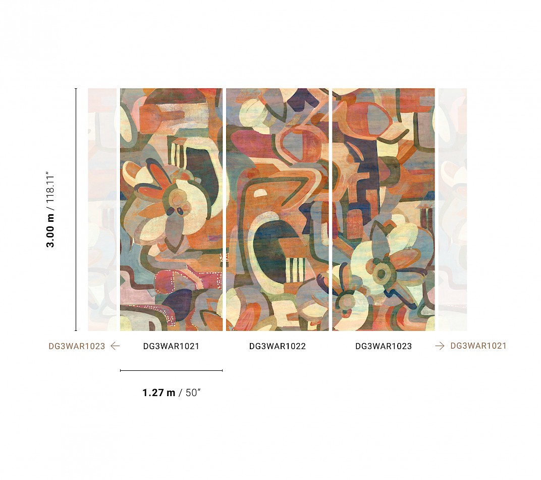 Grafická vliesová fototapeta na zeď, DG3WAR1021, Wall Designs III, Khroma by Masureel