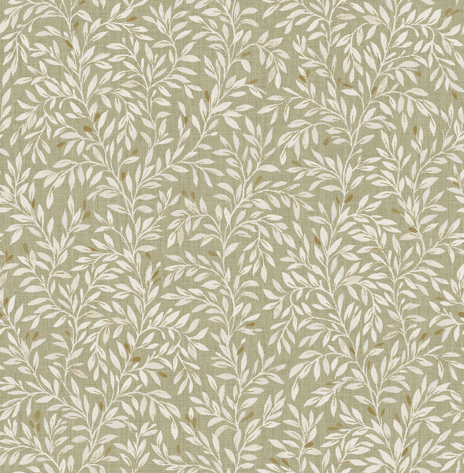 Zelená vliesová tapeta s větvičkami, listy, 118261, Next